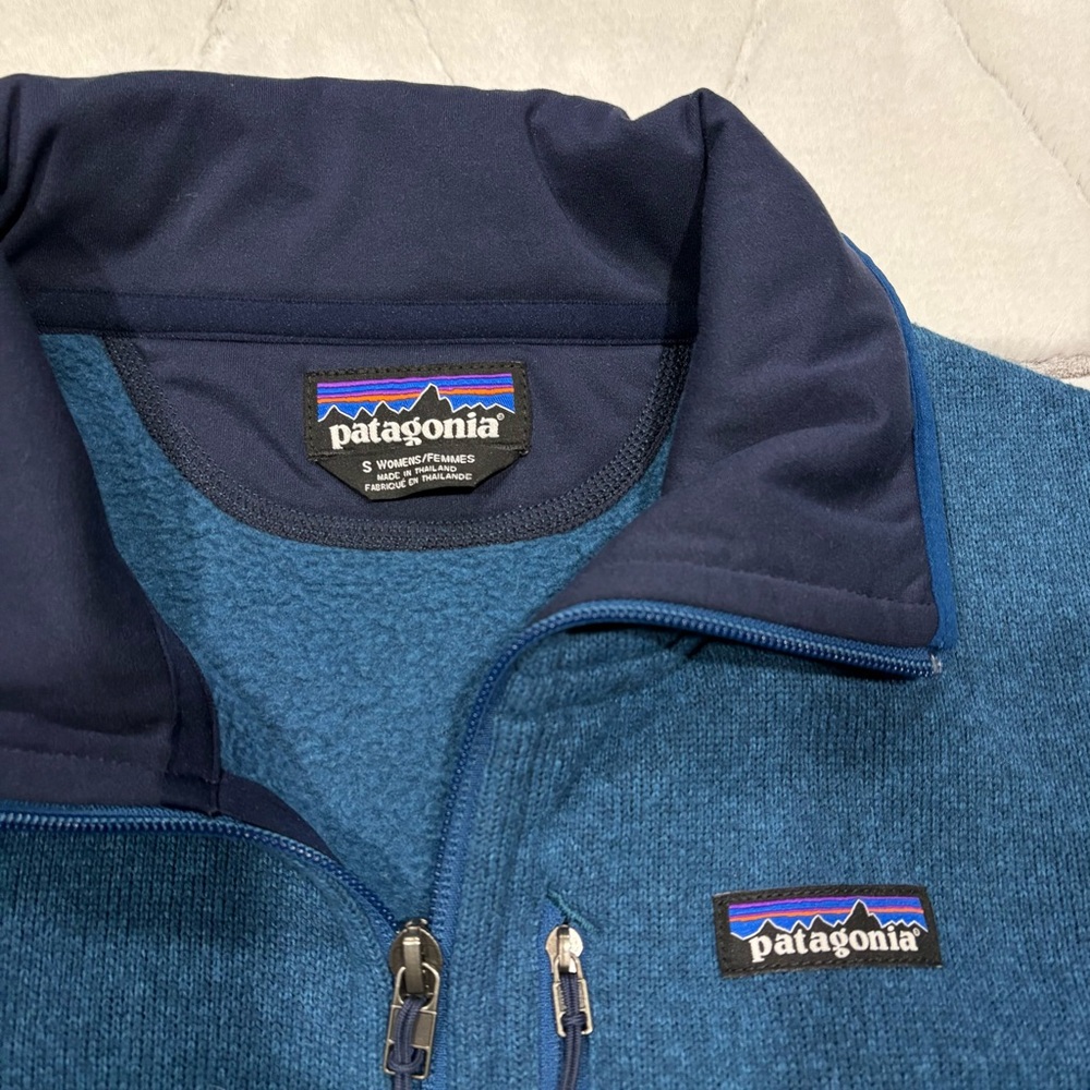 Patagonia Women’s Small Performance Better Sweater Hoody Blue Full Zip Outdoor - Picture 3 of 8